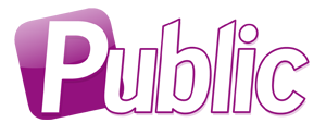 logo lettre P blanc carré violet