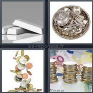 4 images 1 mot pièce argent