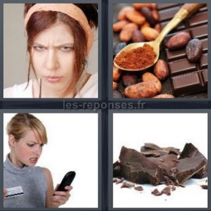 4 images 1 mot cacao chocolat femme
