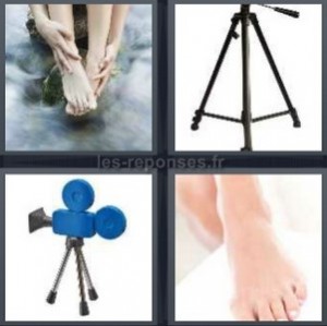 4 images 1 mot pied caméra orteils