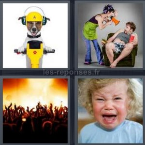 4 images 1 mot chien enfant concert