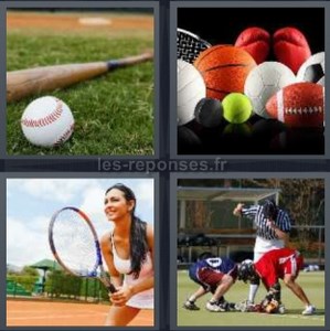 4 images 1 mots baseball tennis football