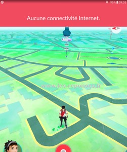 aucune connectivité internet sur Pokémon Go