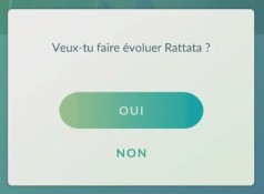 confirmation evolution pokemon go