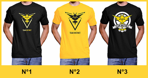 tee shirt pokemon go team jaune