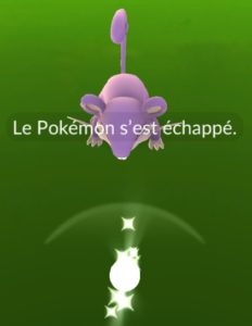 le pokémon s'est échappé