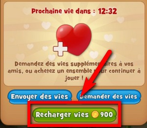 recharger des vies