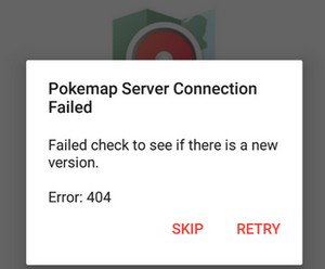 erreur pokemap apk