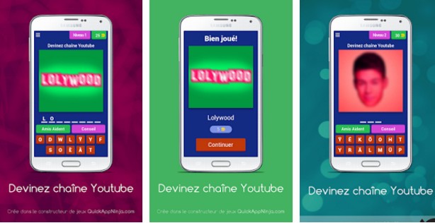 devinez la chaine youtube sur android