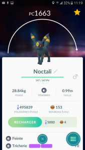 noctali dans Pokemon Go astuce