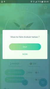 faire évoluer evoli pour noctali