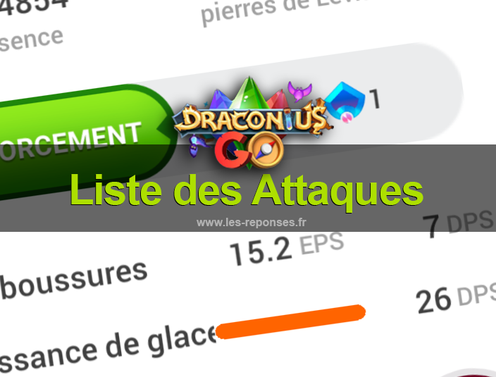 liste attaques Draconius Go