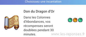 incantation Don du Dragon