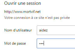 aidez moi mort vif mot de passe