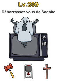 brain out niveau 209 sadako fantome télévision