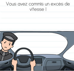 brain test solution exces de vitesse policier