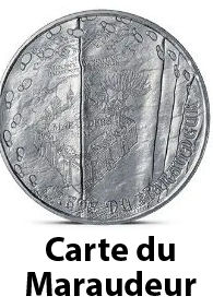 carte du maraudeur monnaie de paris mini medaille 2022 harry potter