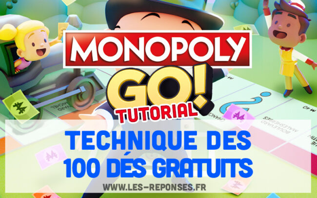 100 dés gratuits sur monopoly go