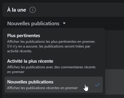 nouvelle publications facebook
